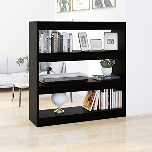 homiuse 3 Regale Bücherregal/Raumteiler Schwarz 100x30x103 cm BüCherregal Regal Wand WüRfelregal Kinderregal BüCherregal Holz Buchregal BüCherschrank Aufbewahrungsregal Korridor&Zimmer