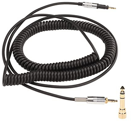 Nicoone Cavo a Spirale per Cuffie HiFi da 3,5 mm a 2,5 mm Cavo Audio Stereo a Spirale per Sennheiser HD6 HD7 HD8 HD515 HD518 HD558 HD598, Plug And Play