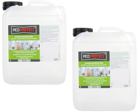 PICO Protect® 31, 2x5L Schnelldesinfektion Flächendesinfektionsmittel alkoholfrei - Desinfektionsmittel für Flächen wirkt gegen Viren, Bakterien, Pilze & Keime – Desinfektion von Oberflächen