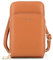 flora & co Petit Sac Bandoulière Femme pour Smartphone 6.7 Pouces - Sacoche Multipoches Zippé pour Iphone 13 14 Pro Max - Pochette Multifonction Carte PU Cuir Léger - Mode Style - CAMEL