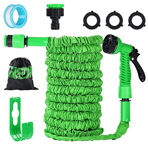 EPROSMIN 75FT/22.5M Expandable Garden Hose Pipe with 3/4, 1/2 Fittings, No-Kink Flexible Stretch Magic Hose Pipe Water Pipe for Home Lawn Car with 7 Function Professional Water Spray Nozzle