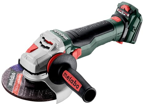 metabo Akku-Winkelschleifer WVB 18 LTX BL 15-150 Quick - 18 V, 150 mm Scheiben-Ø - Brushless Motor, Schnellbremse, werkzeugloser Scheibenwechsel - Inkl. metaBOX 165 L - Ohne Akku und Ladegerät
