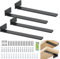 Soporte Estante Pared De Alta Resistencia, 30 Cm/12 Pulgadas, 5 Mm De Grosor, Paquete De 4 Ocultos Flotantes, Soportes Para Estantes Industriales RÚsticos Con Acabado De Hierro Moderno