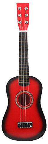 Weikeya Anfängergitarre, sichere 23-Zoll-Kindergitarre, tragbares Kindergitarrenspielzeug für Anfänger, Oboist zum Üben(rot)