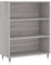 vidaXL Bücherregal, Bücherschrank mit viel Stauraum, Standregal für Wohnzimmer Schlafzimmer, Aufbewahrung Schrank Büroschrank Vitrine Metallfüße, Grau Sonoma Holzwerkstoff