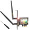 Carte WiFi AX210 PCIE WiFi 6E Bluetooth5.3, Max 5400Mbps, Tri-Bandes (6GHz/5GHz/2.4GHz) Carte Bluetooth WiFi 6 pour PC Windows 11/10(64Bit)