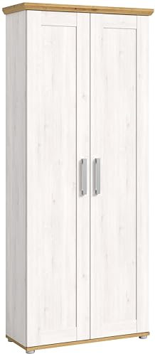 xonox.home Garderobe Verona Garderobenschrank Flurschrank Dielenschrank Flurmöbel Garderobe Schrank in Sibiu Lärche Nb. Absetzung Artisan Eiche Nb., ca.80x196x39 cm