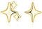 Cangall Silver Star Stud Earrings for Women, 925 Sterling Silver Triple Star Stud Earrings, Tiny Starburst Climbers Stud Earrings Gold, Cartilage Sleeper Flat Gold Crawler Star Earrings for Girls