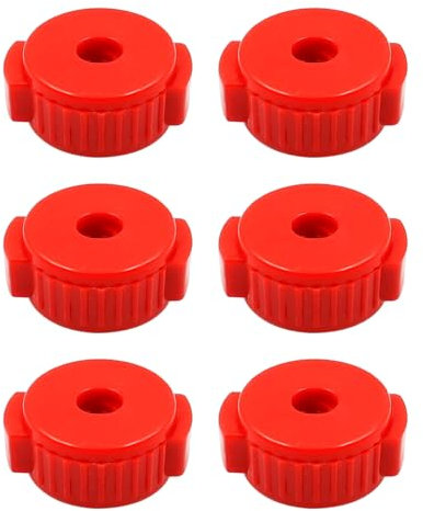Hsthe Sea 6PCS Quick-Set Beckenmutter für Beckenständer Becken Schnellspannmuttern Trommelzubehör für Percussion Ersatz Kitparts -Rot