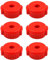 Hsthe Sea 6PCS Quick-Set Beckenmutter für Beckenständer Becken Schnellspannmuttern Trommelzubehör für Percussion Ersatz Kitparts -Rot