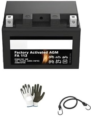 Compatible avec Yamaha FZ1-S Fazer / FZ1-S Fazer ABS 1000 dal 2006 al 2015 Batterie YTZ14S-BS SCELLÉE AU Gel Bosch FA113 CHARGÉE ET PRÊTE À l'emploi Batteries 11 AMPÈRE 12 Volt 150X88X110MM
