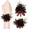 Weinrote Rosen-Ansteckblume und Ansteckblume für Hochzeit, künstliche Blume, Abschlussball, Handgelenk, Ansteckblume und Ansteckblume für Herren, Set für Abschlussball, Anzug, Dekoration, Hochzeit,