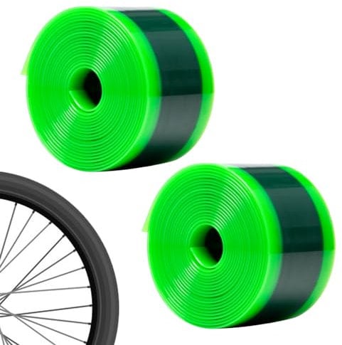 Sxutop 2 Piezas Protector Neumáticos Bicicleta de Protector Plano de Tubo Forro de Neumático de Bicicleta Protector Antipinchazos Bicicleta Compatible con 12 16 18 20 24 26 27,5 29 (Verde)
