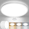 zemty 4 Stück LED Deckenlampe mit Bewegungsmelder, 30cm 24W Rund Flach Deckenleuchte Bewegungssensor Innen, Warmweiß/Neutralweiß/Kaltweiß Lampe für Schlafzimmer Flur Küche Bad Balkon Treppe