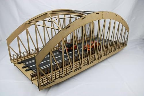 220084 Slotcar Brücke für Carreraschiene Scarlextric Holz
