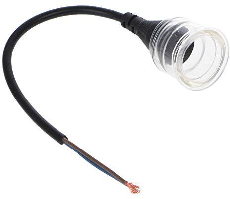 LEYILE Aquarium-Lampenfassung, 22,1 cm, Kabel, Stecker, Beleuchtungssockel, wasserdichte Gummi-Abdeckung, geeignet für T8-Lampen mit Durchmesser