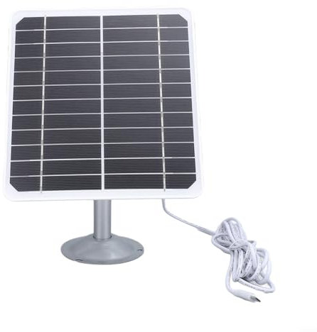 Oniissy 20W Portable Solar Panel Charger, Monocrystalline Solar Panel USB Charger for Outdoor Use with Cable, USB Charger for Outdoor Security Cameras