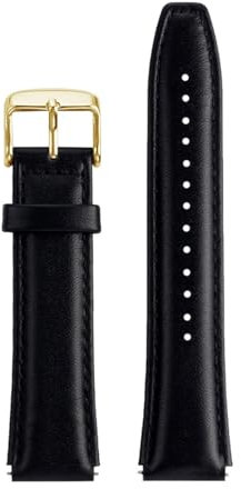 TVKSIPAR Lederarmband passend for Casio Retro Small Square A159W-N1 A158WA A168 A159 AE1200 AQ230 700 Business-Uhrenarmband 18 mm(Black-gold)