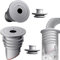 2 Stück Waschmaschinen-Rohrdichtung,Grau Waschmaschine Abfluss Adapter,35-45mm Waschmaschinen-Ablaufschlauchdichtung Dichtung Abflussrohrdichtung Schlauch,mit Verschlusskappe für Zuhause, Küche,Bad