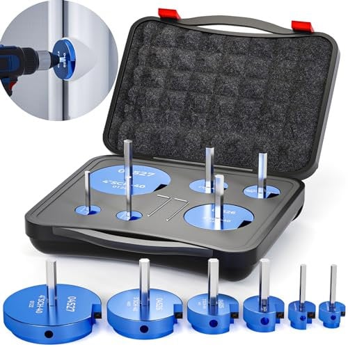 04529 For PPRK6 PVC Pipe Fitting Reamer Kit, 6 Pcs Plastic Pipe Cutter Plumbing Tool with Case, PVC Fitting Saver with PPR75, PPR100, PPR150, PPR200, PPR300 and PPR400 Fit into Standard 1/2 Drills