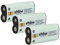 vhbw 3X Akku Ersatz für Olympus BR403, BR402 für Diktiergerät (800 mAh, 2,4 V, NiMH)