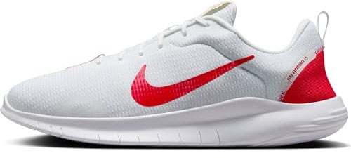 Nike Flex Experience Run 12 Herren Straßenlaufschuh, White/University Red-White, 42 EU