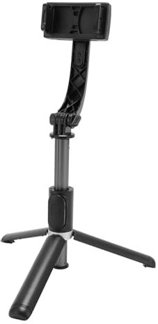 Gimbal-Stabilisator mit Selfie-Stick, Einachsiger Anti-Shake-Stabilisator mit Integrierter Verlängerungsstange, Handheld-Telefonstabilisator-Stativ mit Zwei Fülllichtern