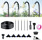HIDRUO 360° Curved Garden Automatic Irrigation System,Garden Watering System, Drip Irrigation System,Adjustable Nozzle,for Outdoor Plants (16.4Ft Set (16.4Ft hose + 5 Nozzles))