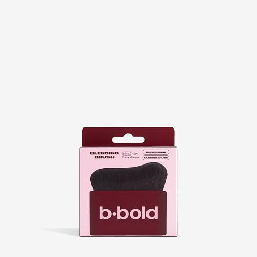 B·BOLD BLENDING TANNING BRUSH – Streak-Free Application, Super-Soft Dense Synthetic Bristles | Vegan & PETA-Approved