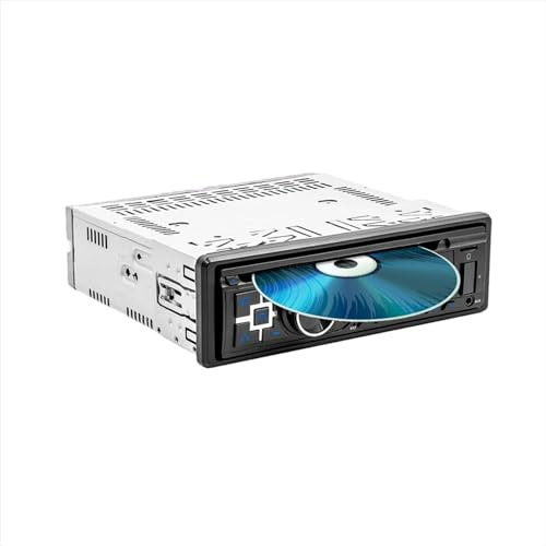 Pantalla automática de Android Reproductor de DVD/CD Integrado para Coche 12 V y 1 DIN Radio estéreo con Entrada Auxiliar MP3 FM Lector Tarjetas SD