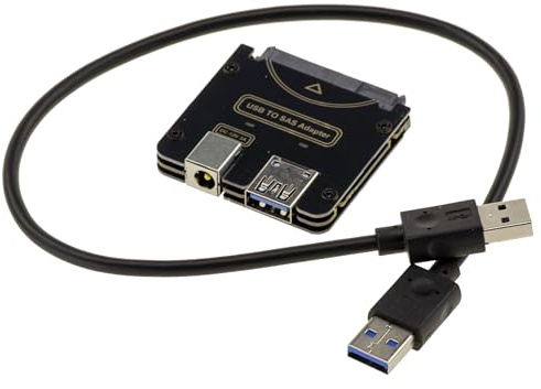 KALEA-INFORMATIQUE Adapter för SAS-skiva 2.5 eller 3.5 med SFF-8482 till USB3.0 5G-kontakt, säljs utan ström