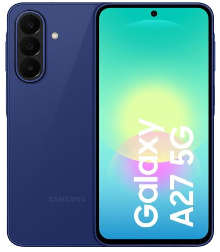 Samsung Galaxy A27 5G, 128GB, RAM 6GB, Blu EU | 2 anni di Garanzia, Smartphone sottile, Cerchia e Cerca, Gomma Oggetto, Trascrizione Vocale, Tripla Camera, IP64, 5.000 mAh