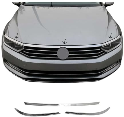 OMAC Scheinwerferleisten für VW Passat B8 2015-2021 Edelstahl 3X | Scheinwerferblenden, Edelstahl, Chrom, 3-teilig, fahrzeugspezifisch, passgenau