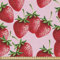ABAKUHAUS rot Stoff als Meterware, Saftige Erdbeeren Frucht, Qualitäts Stoff Dekorativer Polster Heimtextilienstoff, 2M (148x200cm), Grün Rosa Rot