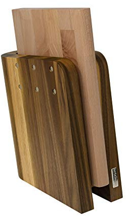 Arte Legno 86 Messerblock und Schneidebrett 6 Knives Walnuss/Natur