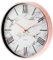 mDesign Wall Clock with Elegant Hands – Vintage Wall Decor Clock with Black Numbers and Marble Patterned Background – Large Clock for Kitchen, Living Room or Office – Rose Gold
