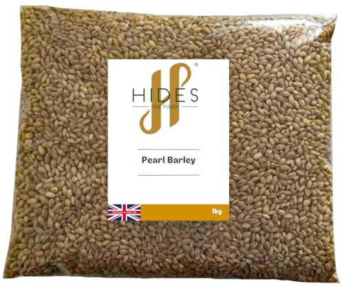 Hides Fine Foods - Pearl Barley 1kg - GMO Free - Suitable for Vegetarians - Soups - Casseroles - Curries - Salads - High Fibre - Good Source of Antioxidants