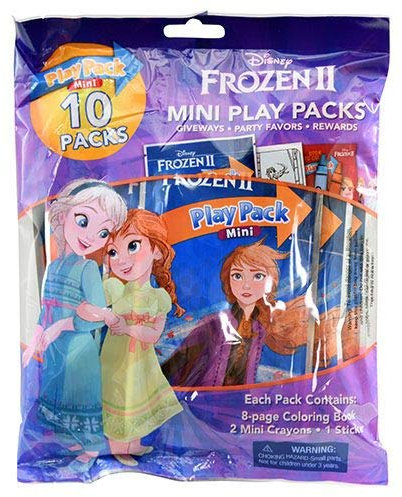 Disney Die Eiskönigin 2 Mini-Spielpackungen, 10er-Pack mit Buntstiften und Aufklebern