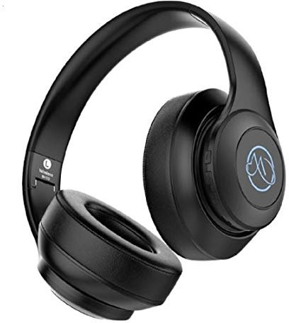 Bluetooth Headphones, LED Light Up Wireless Over Ear Bluetooth 5.0 Hi-Fi Stereo Lightweight Foldable Headset Earphones with Built-in Mic Noise Cancelling and Wired Mode for Cellphones, TV/PC (Black)