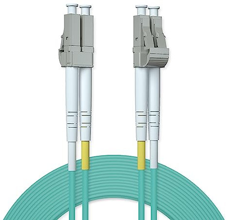 ipolex LC to LC Fiber Patch Cable Multimode, 10Gb OM3 Fiber Optic Cable, Duplex 50/125μm Fiber Optic Internet Cable, LSZH Fiber Optic Jumper for MMF SFP/SFP+ Transceiver, 50-m, 1-Pack.