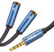 MillSO - Adattatore a Y da 3,5 mm a 4 poli, 1 metro, da spina TRRS a 2 prese TRRS (CTIA standard), per cellulare, laptop, Xbox One, PS4, PC e lettore MP3
