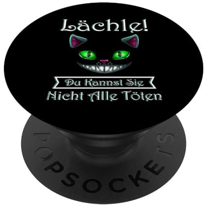PopSockets Lächle! Du Kannst Sie Nicht Alle töten Damen Herren Unisex PopSockets PopGrip: Ausziehbarer Sockel und Griff für Handys/Tablets mit Tauschbarem Top