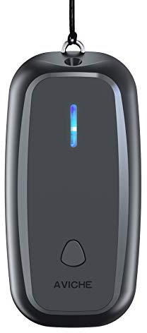 AVICHE M5 Necklace Wearable Mini Personal Air Purifier with USB | Negative Ion Generator | Purifies Air Eliminating Germs, Dust, Viruses, Bacteria, Allergens, Mold, Odors, and More (Black)