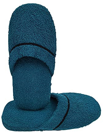 Ciabatte AntiSudore Spugna Uomo Donna Puro Cotone Leggere Lavabili Produzione 100% Made In Italy Pantofole da Bagno, Doccia e Ospiti Taglia Unica 41-45 e 36-40 (Petrolio, Taglia unica)