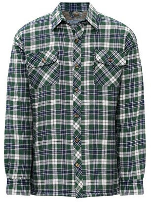 Champion Mens Pennine Fleece Lined & Padded Lumberjack Shirt Olive XL