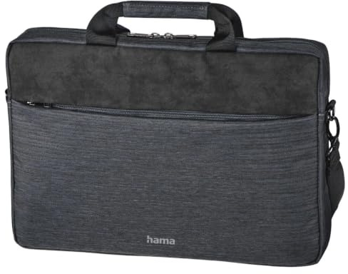 Hama Laptop Tasche bis 14.1 Zoll (Notebook Tasche für Laptop, Tablet, MacBook, Chromebook bis 14,1 Zoll, Umhängetasche als Arbeitstasche oder Schultasche für Herren und Damen) grau