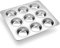 P&P CHEF Muffinform Cupcake Backform Set, Edelstahl Muffinblech für Mini-Kuchen, Tart Quiche, ofen- und spülmaschinenfest, ungiftig und robust, (9 Tassen, 1 Stück)