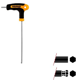 WOLFPACK LINEA PROFESIONAL Inbusschlüssel mit Kugelkopf T-Form 3,0 mm mit Aufhänger
