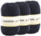 Baumwollgarn 100% Baumwolle 220 Meter zum Stricken und Häkeln, Packung mit 3 x 100g, Farbe Marineblau