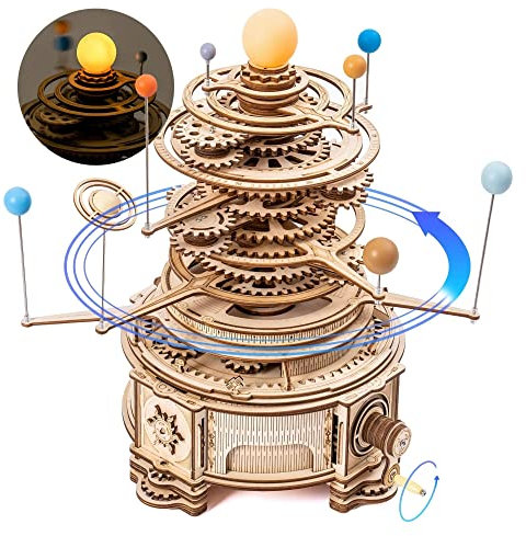 ROKR 3D Holzpuzzle Erwachsene Sonnensystem STEM 3D Puzzle Modell Schreibtischdekoration Geschenk für Männer Frauen(ST001)